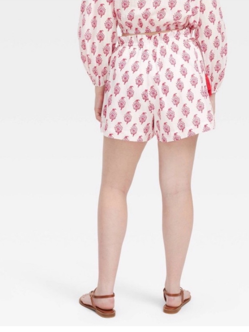 NWT Roller Rabbit x Target Bouquet Side-Tie Beach Pull-On Shorts Pink - XS - Picture 2 of 4